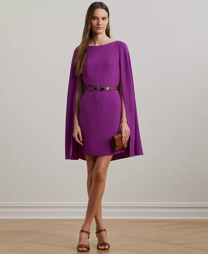

Женское коктейльное платье-накидка из жоржета Lauren Ralph Lauren, фиолетовый