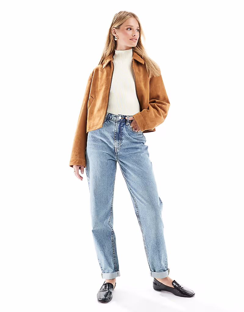 

Свободные джинсы в винтажном стиле ASOS DESIGN с высокой талией