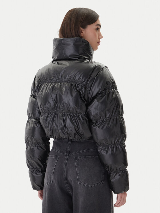 Зимняя куртка loose fit Essentials Glossy 2-In-1 JX2988 Adidas, черный — фото 3