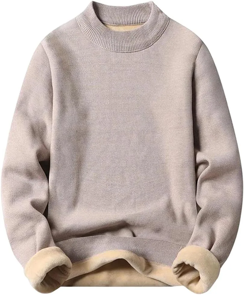 

Мужской вязаный свитер с полувысоким воротником