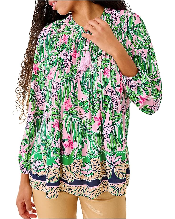 

Женская блуза с длинным рукавом Lilly Pulitzer Marilina, Conch Shell Pink