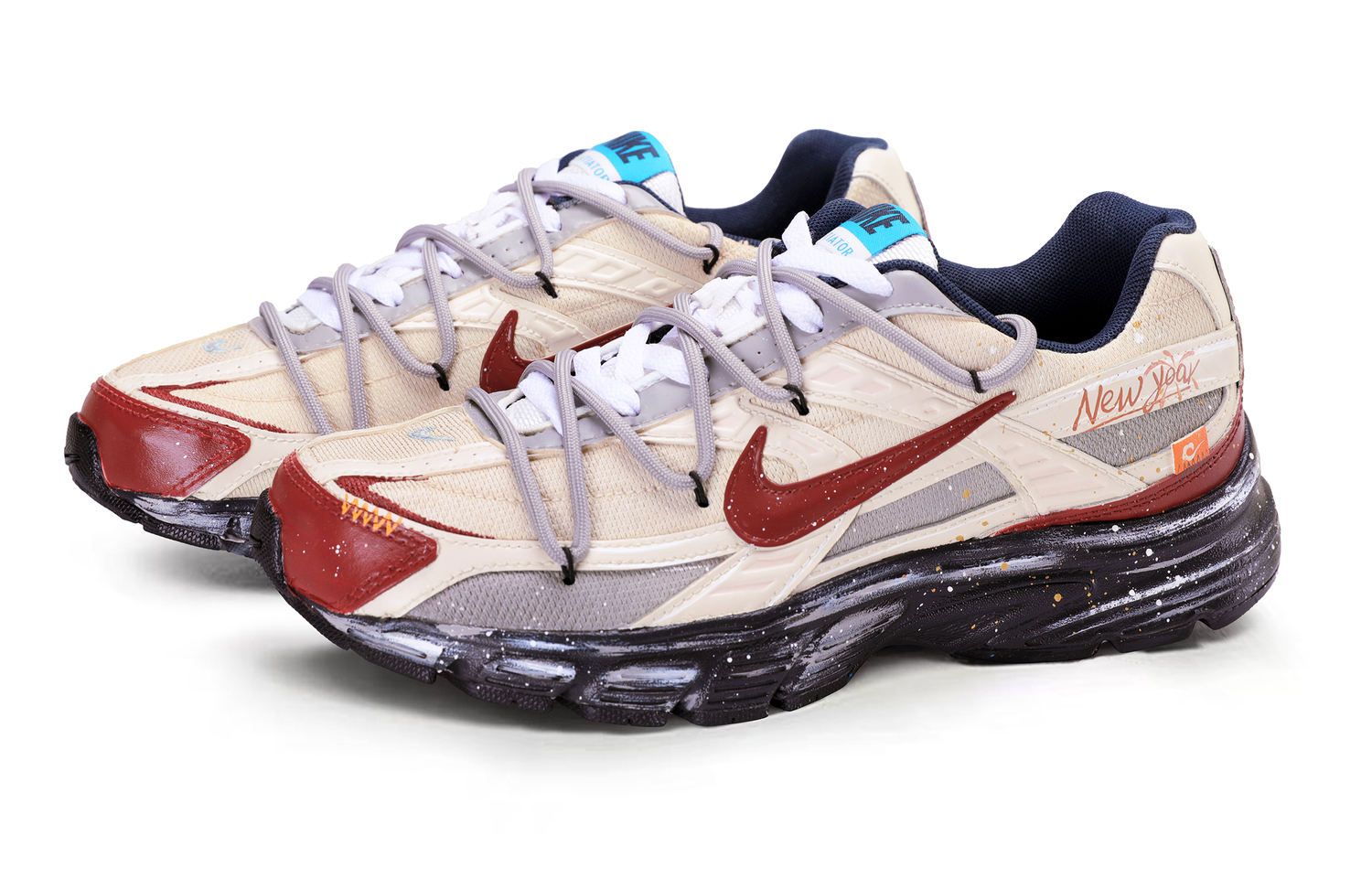 Nike Initiator Abrasion Resistant Slip Resistant Low top Casual Running Shoes мужские бежево-красные — фото 4