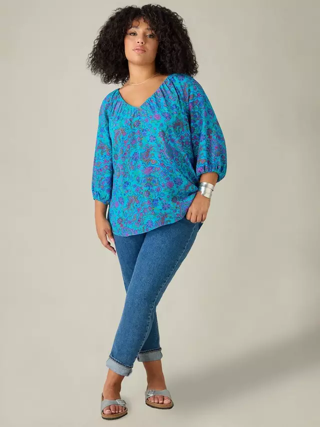 

Топ Live Unlimited Curve Paisley Gathered, синий