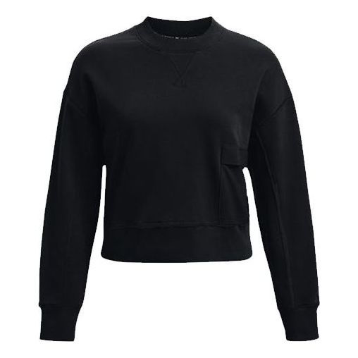 

Спортивная толстовка (WMNS) Under Armour Project Rock Fleece Crew Sweatshirt 'Black' 1365989-001, черный