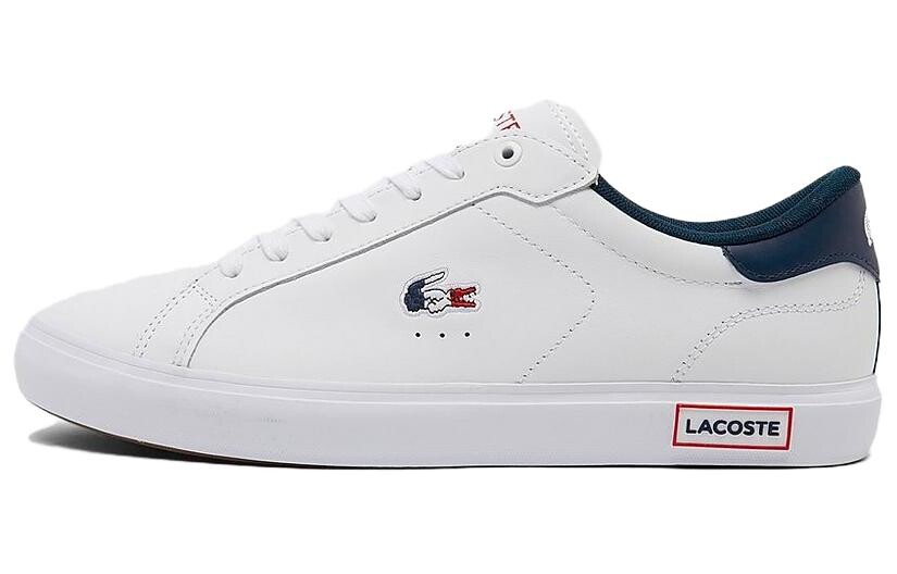 

Кроссовки LACOSTE Skateboarding Shoes Men Low-top White Blue, белый/синий