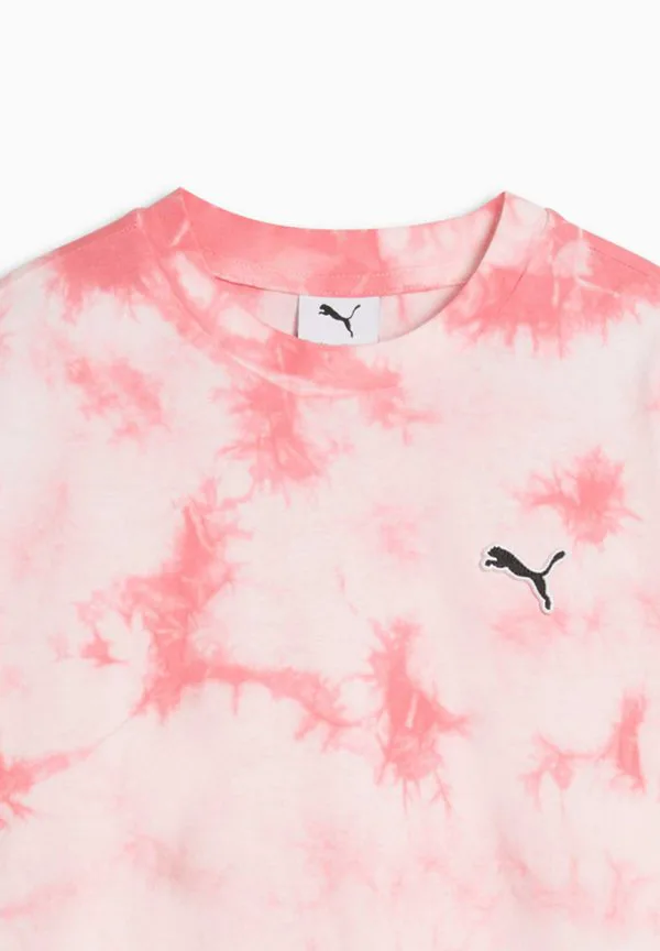 Футболка essentials в стиле casual с принтом тай-дай Puma, Wild Pink — фото 3