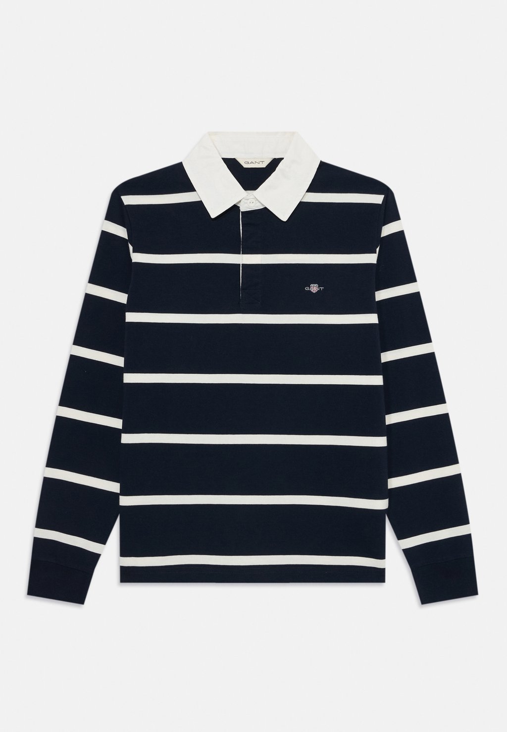 

Поло SHIELD STRIPED RUGGER UNISEX GANT, темно-синий