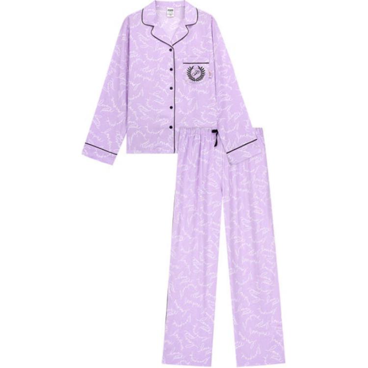 

Victoria'S Secret Пижамный комплект PINK для женщин, светло-фиолетовый