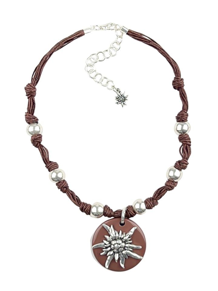 

Allgäu Rebell Традиционное ожерелье «Мария» коричневого цвета