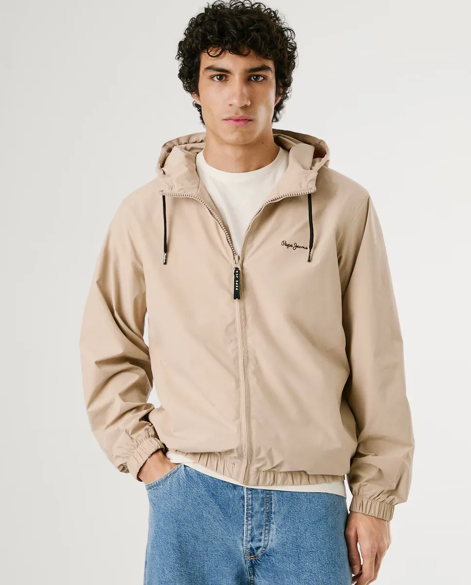 

Мужская ветровка с регулируемым капюшоном Pepe Jeans, бежевый