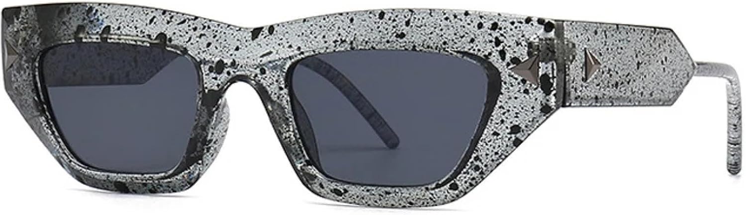 

Модные солнцезащитные очки «кошачий глаз» для женщин, винтажные очки конфетных цветов, мужские солнцезащитные очки с заклепками и градиентным переходом цвета WNCKSQ, Grey Grey