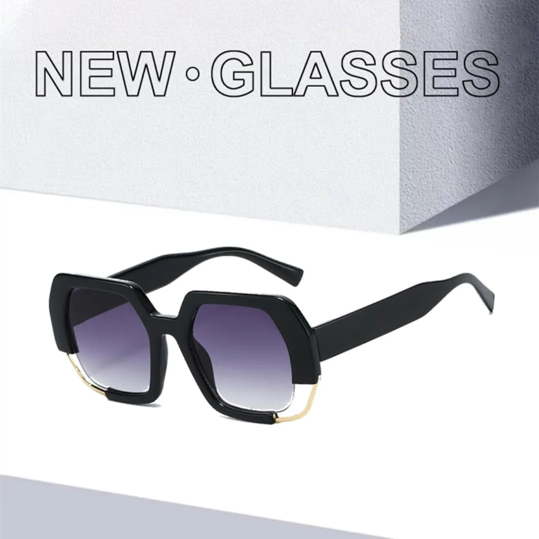 

Ретро-солнцезащитные очки с леопардовым принтом, градиентной овальной оправой, для мужчин и женщин, с полой оправой, защитой от УФ-излучения UV400 UATXTAU, White Grey