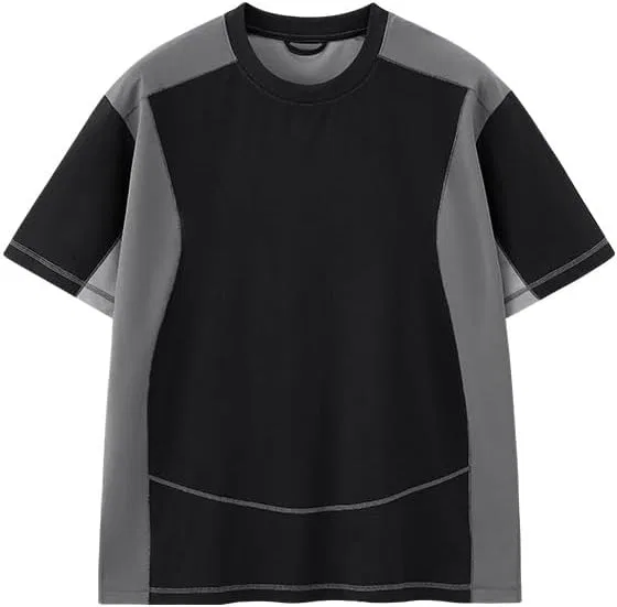 Футболка спортивная с цветными вставками, Black