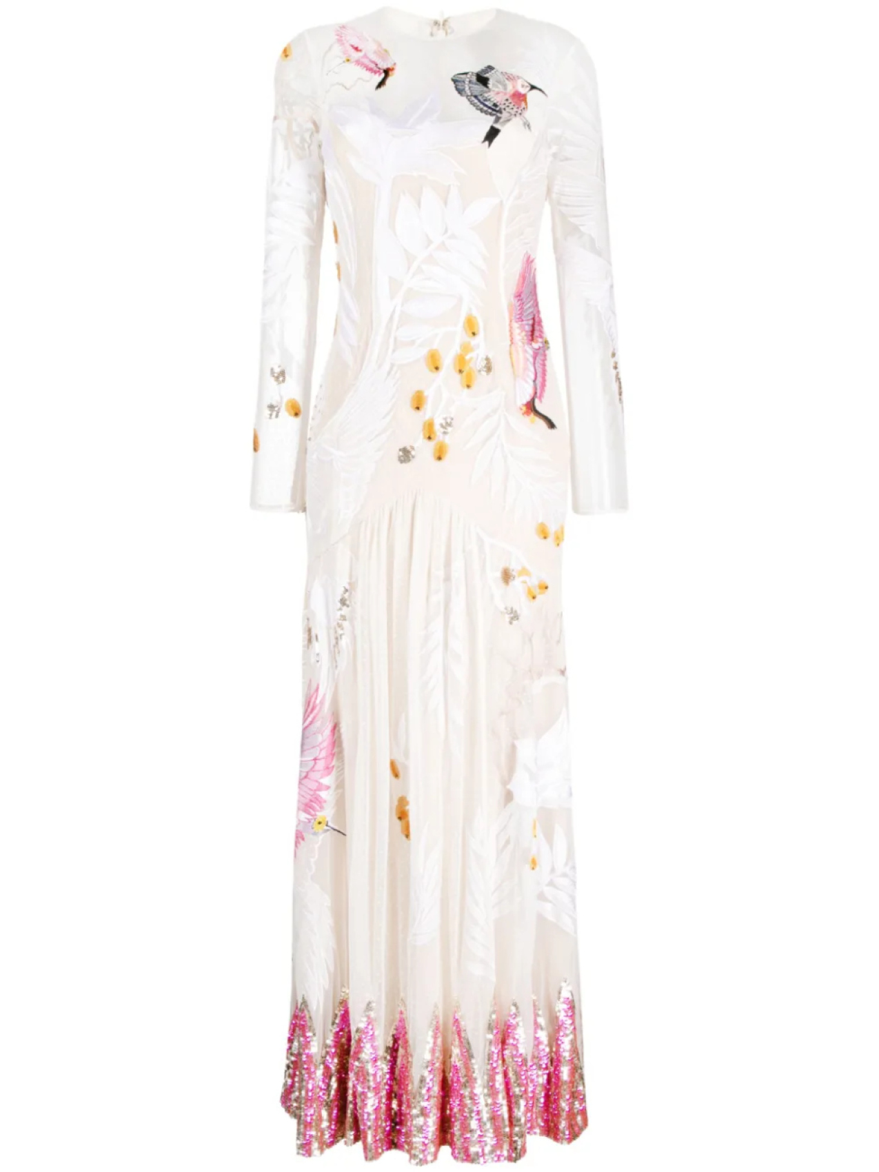 

Temperley London расклешенное платье Opera Tatoo с вышивкой, белый