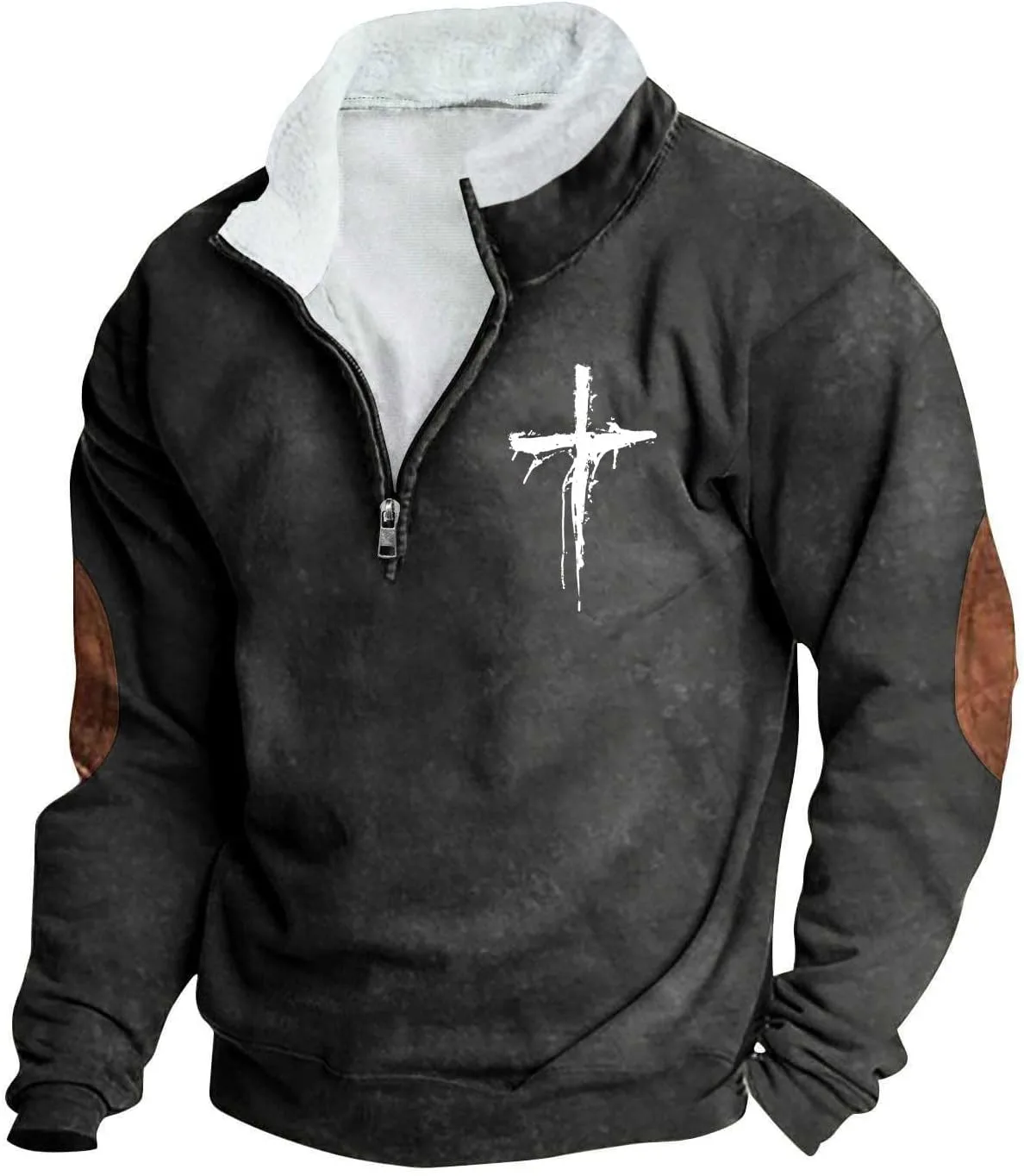 

Толстовка с капюшоном Quarter Zip для мужчин, флисовая, легкая, с длинным рукавом