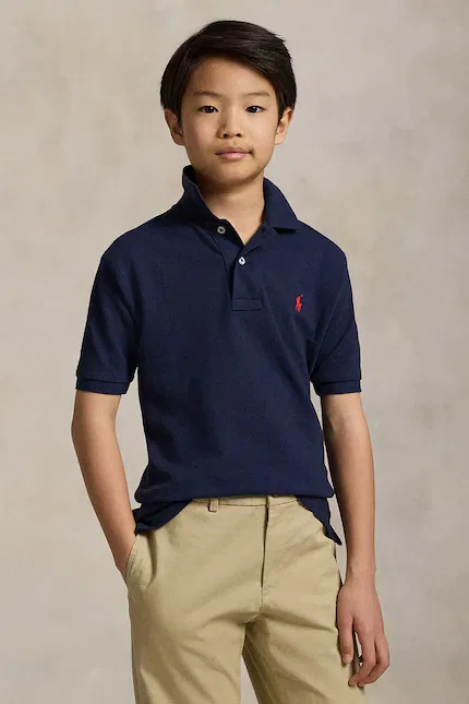 Поло детское хлопковое Polo Ralph Lauren, синий