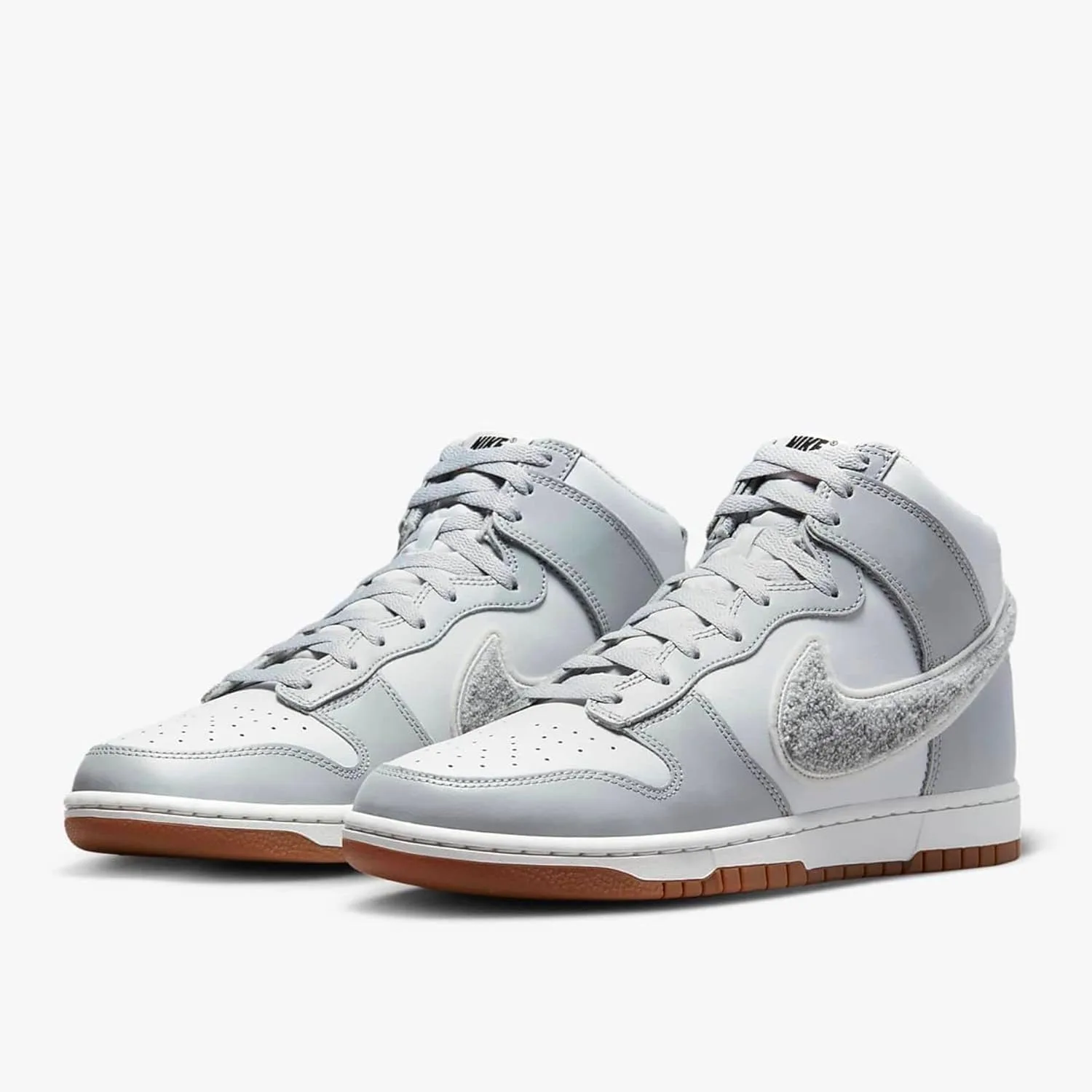 Мужские баскетбольные кроссовки Nike Dunk Hi Retro, белый/серый — фото 3