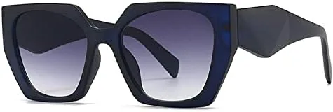 

Ретро-солнцезащитные очки Polygon 2027 для женщин, модные прозрачные градиентные очки с защитой от УФ-излучения UV400 для мужчин MTZJH, Blue Gray Gradient