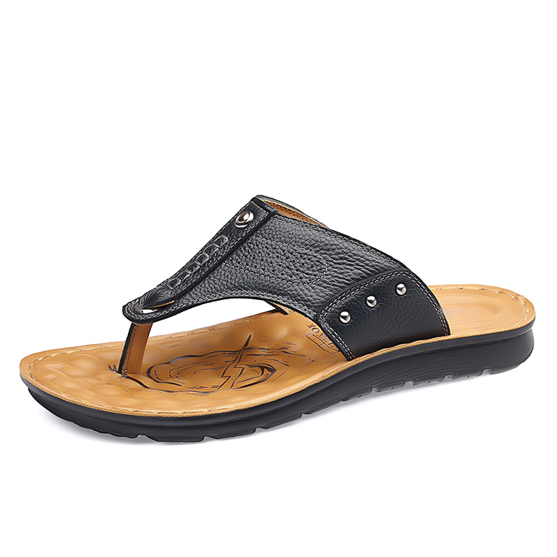 

Износостойкие противоскользящие шлепанцы мужские BOLE, Black