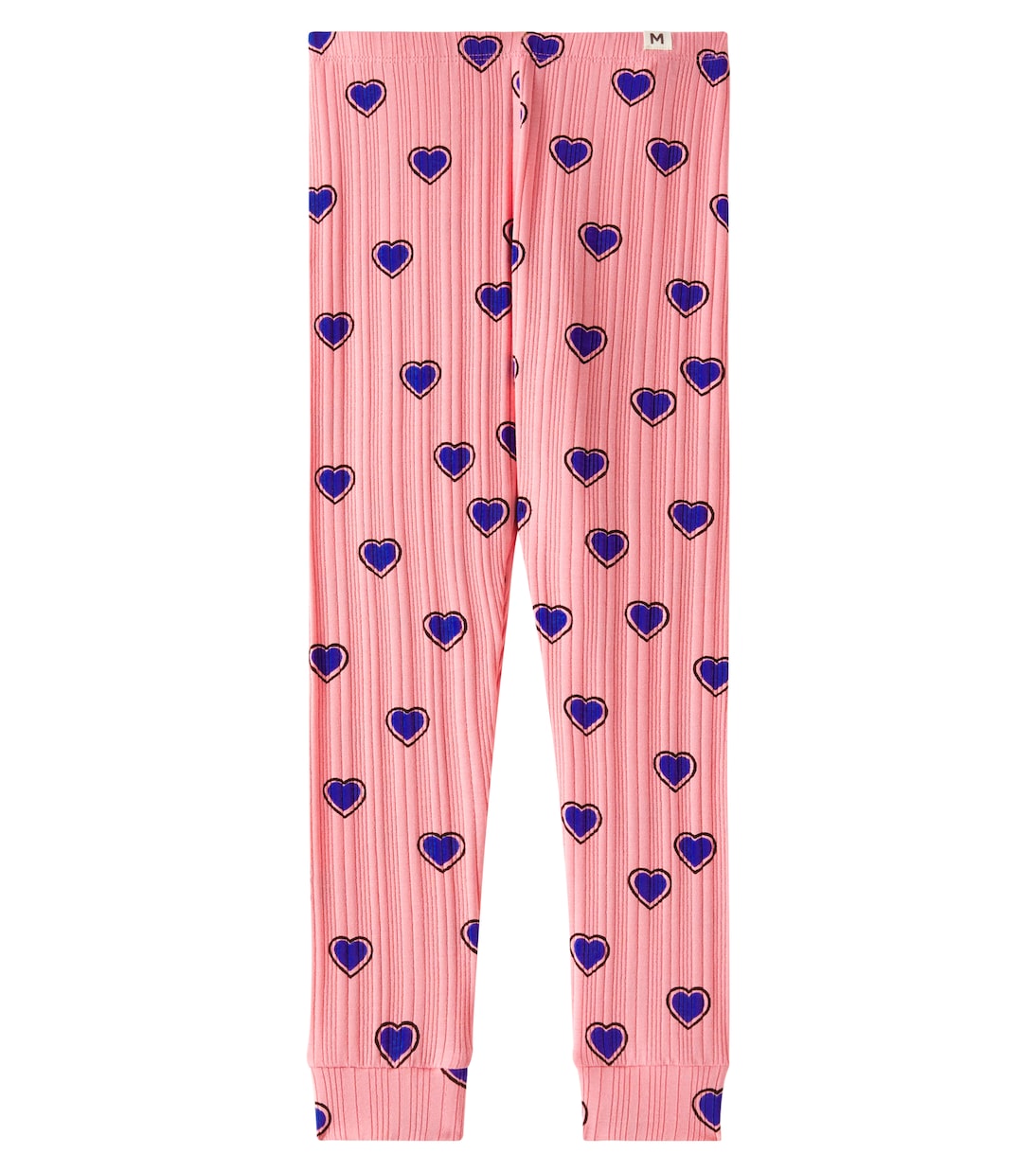 

Леггинсы Outlined Hearts из хлопковой смеси Mini Rodini, розовый
