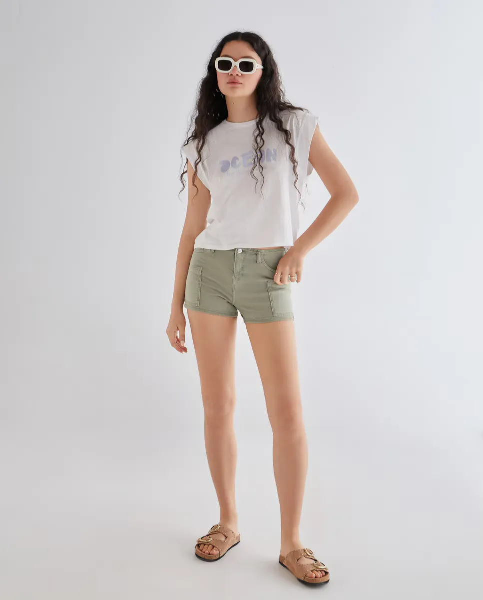 

Женские шорты-карго без пояса Green Coast, цвет Jabón