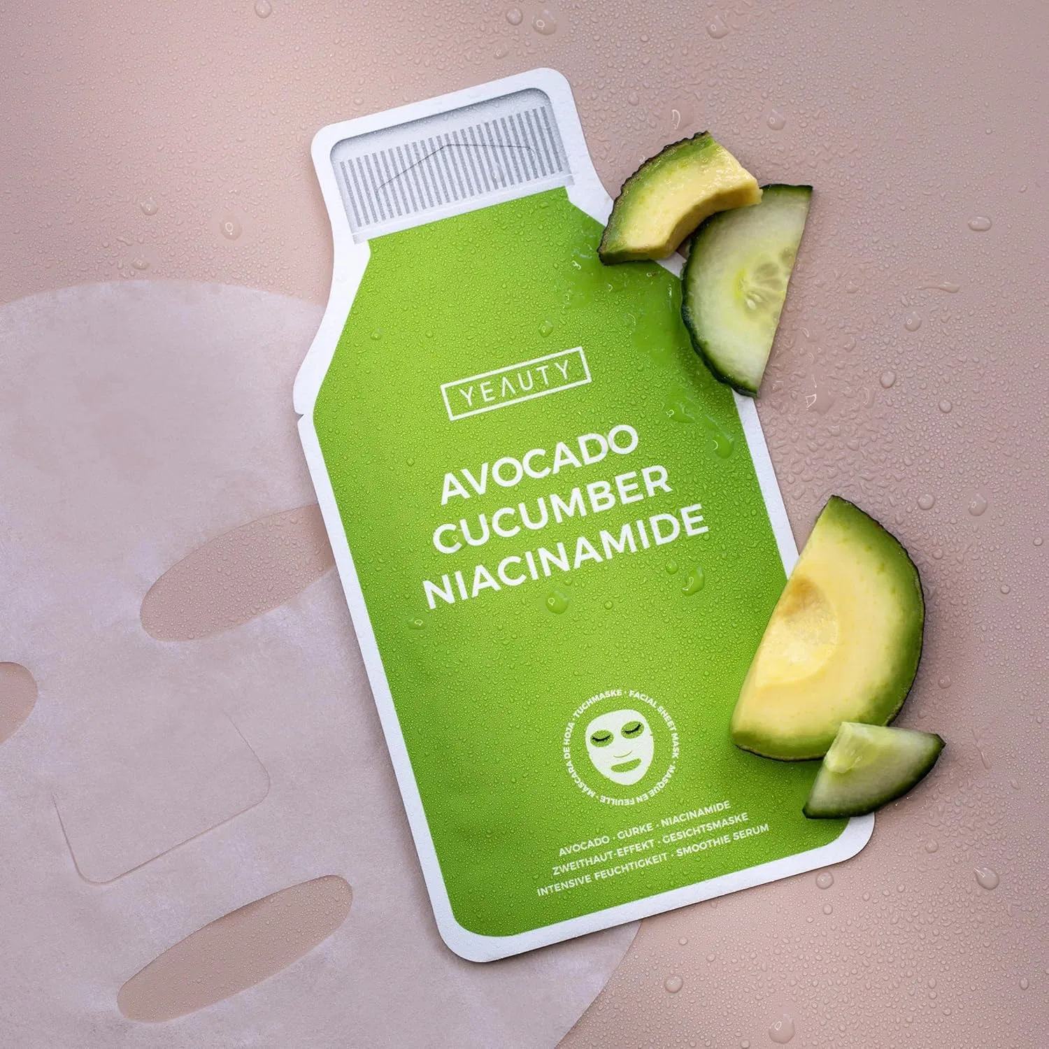 Сыворотка Yeauty — Для лица Smoothie с авокадо, огурцом и ниацинамидом от , Green — фото 3