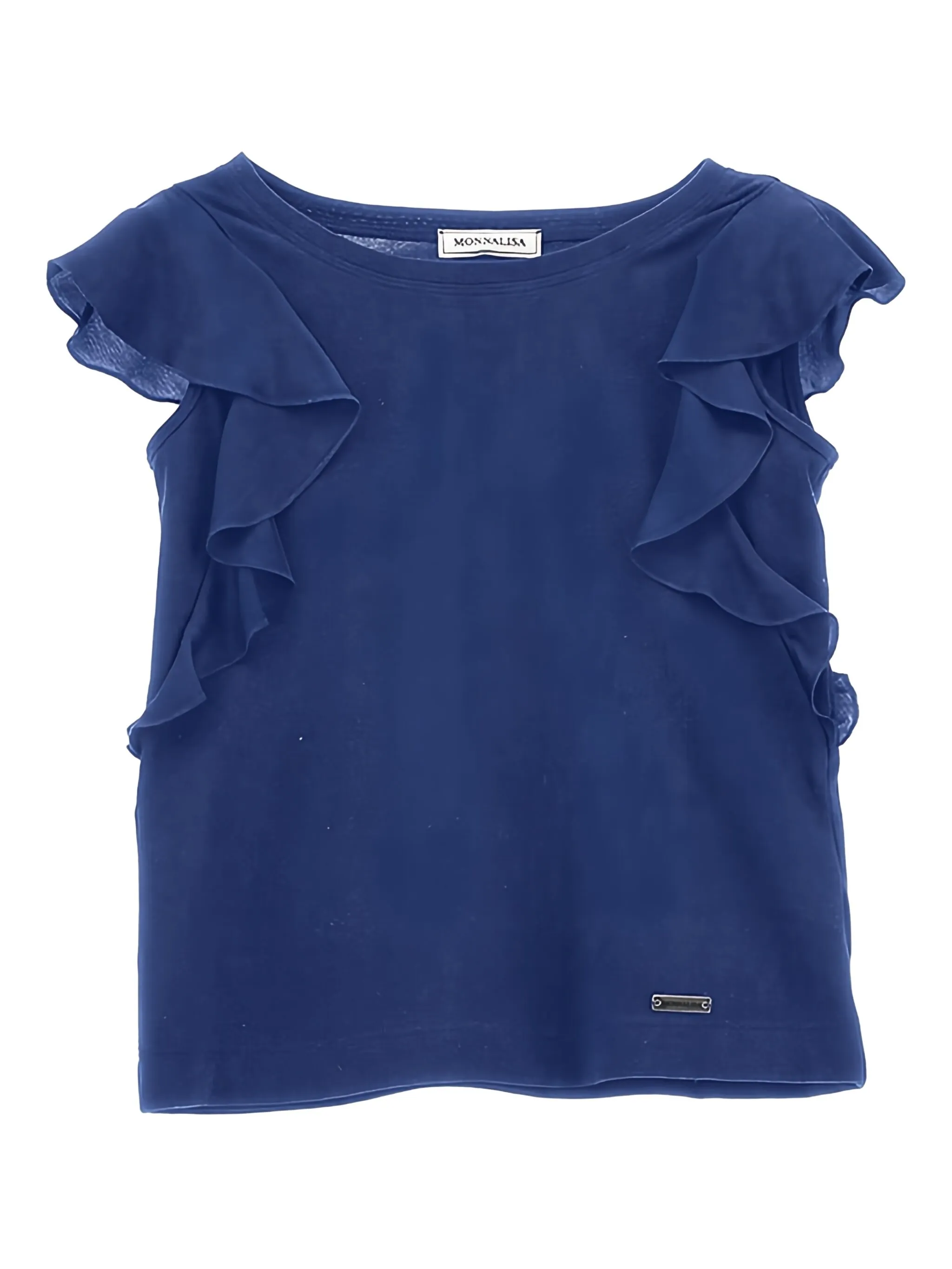 

Футболка с оборками Monnalisa, синий