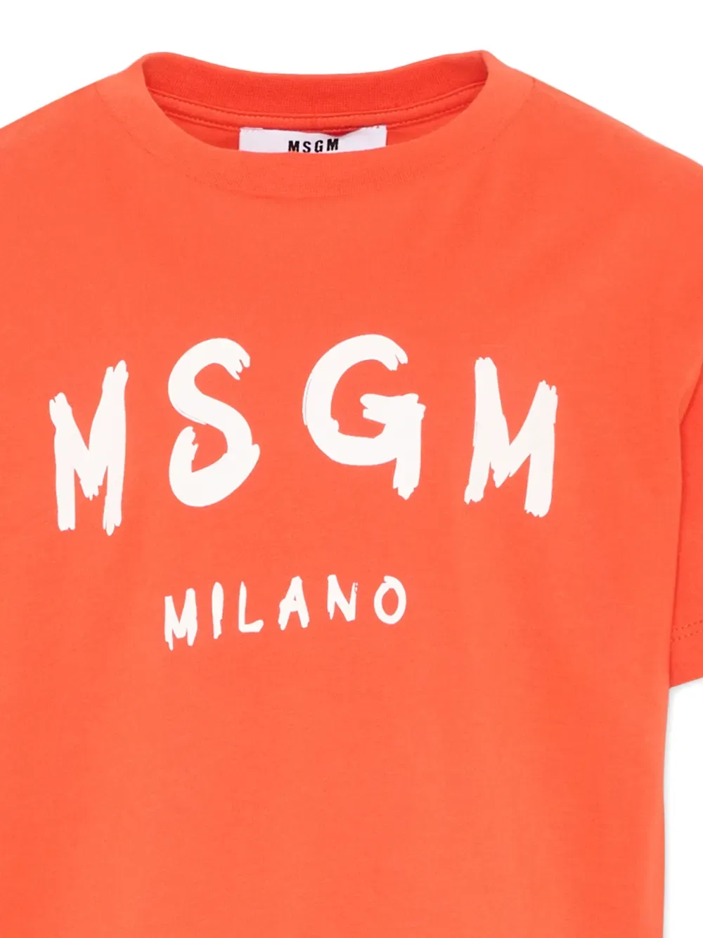 Футболка с короткими рукавами и логотипом MSGM Kids, оранжевый — фото 3