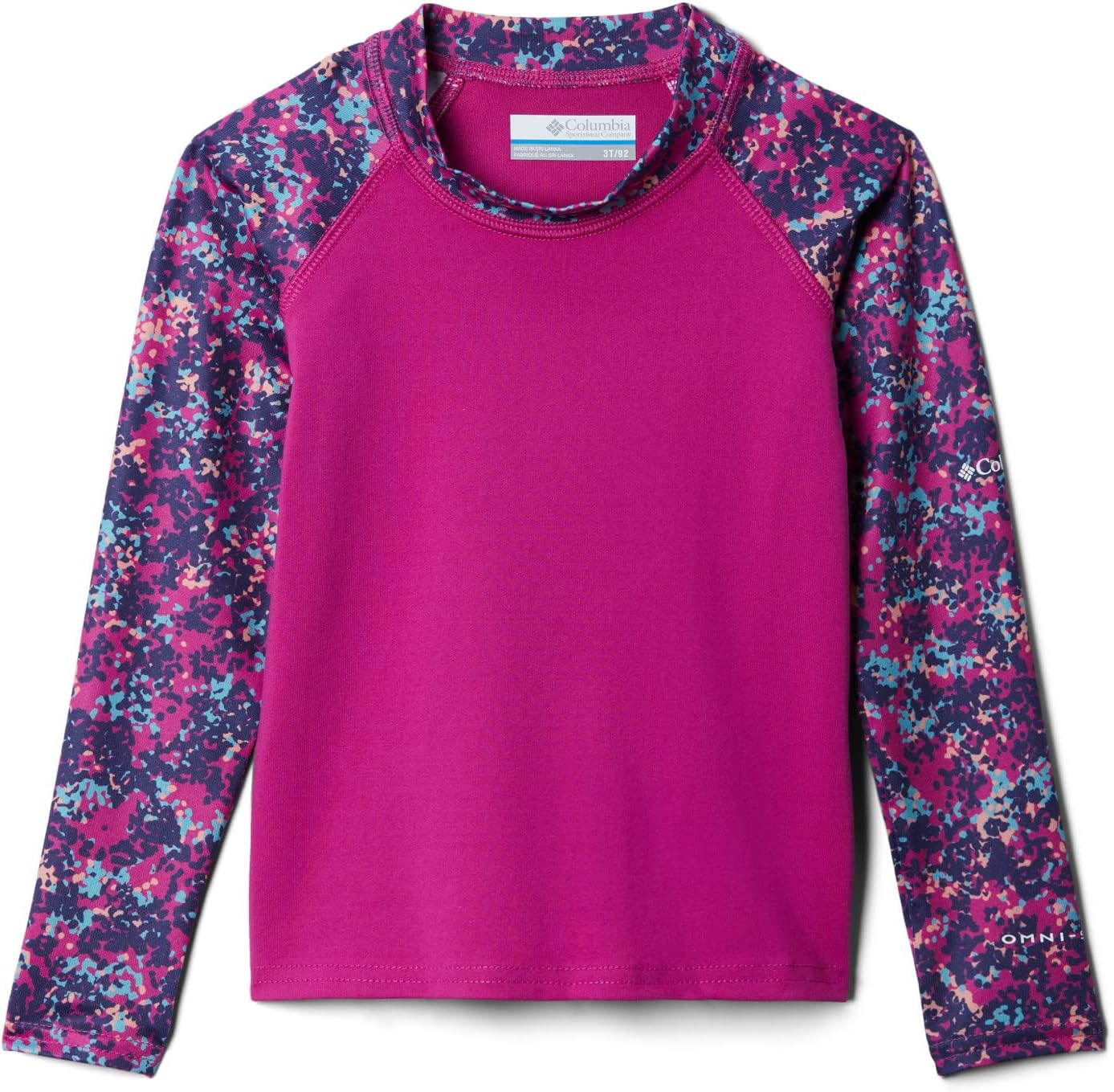 Футболка Columbia Unisex-Child Sandy Shores Printed Long Sleeve Sunguard, Wild Fuchsia/Wild Fuchsia Dotty Disguis — фото 3