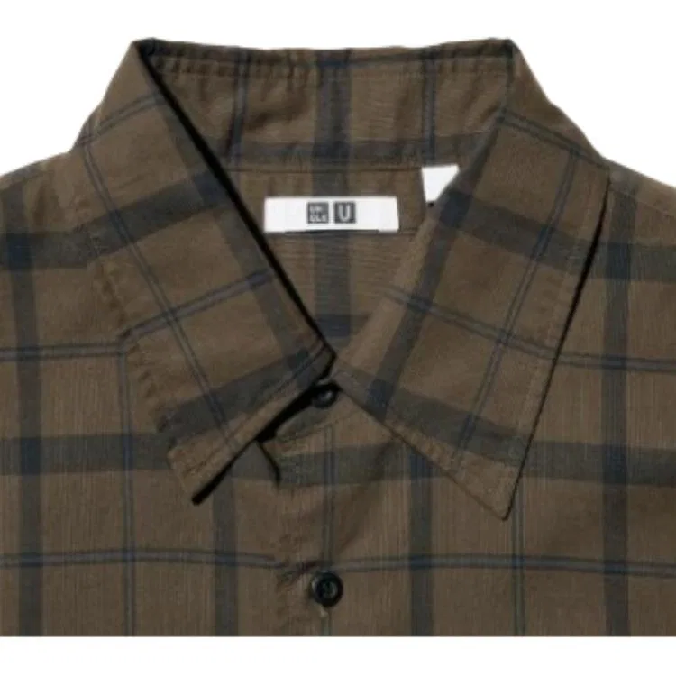 Рубашка U Collection SS26 Unisex UNIQLO, 39 Brown Black — фото 4