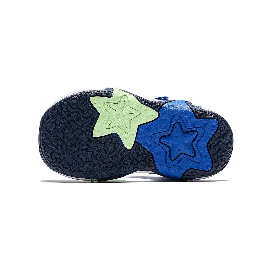 Кроссовки Anta kids Toddler Shoes TD Low-top Sea Blue/fluorescent Light Grass Green — фото 4