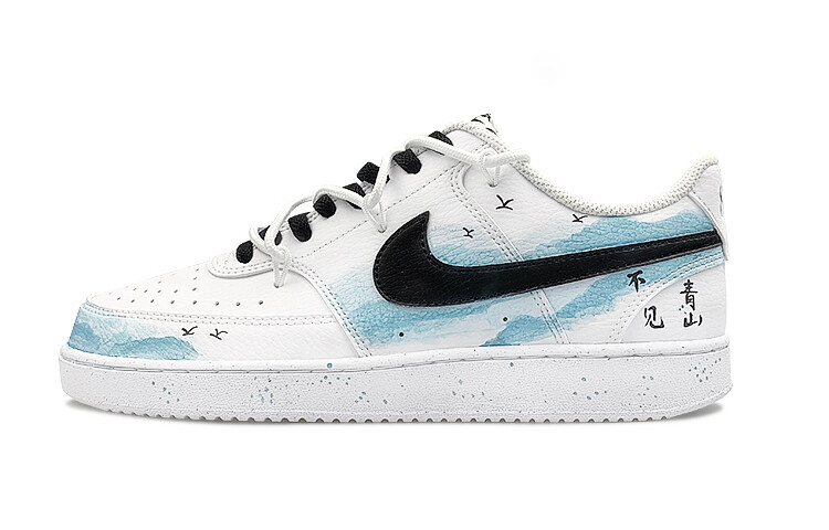 

Кроссовки Nike Court Vision 1 Skateboarding Shoes Men Low-top White/blue, белый