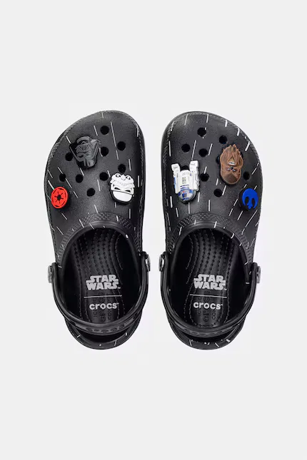 Шлепанцы детские с дизайном Star Wars Classic Star Wars Hyper Space Crocs, черный — фото 2