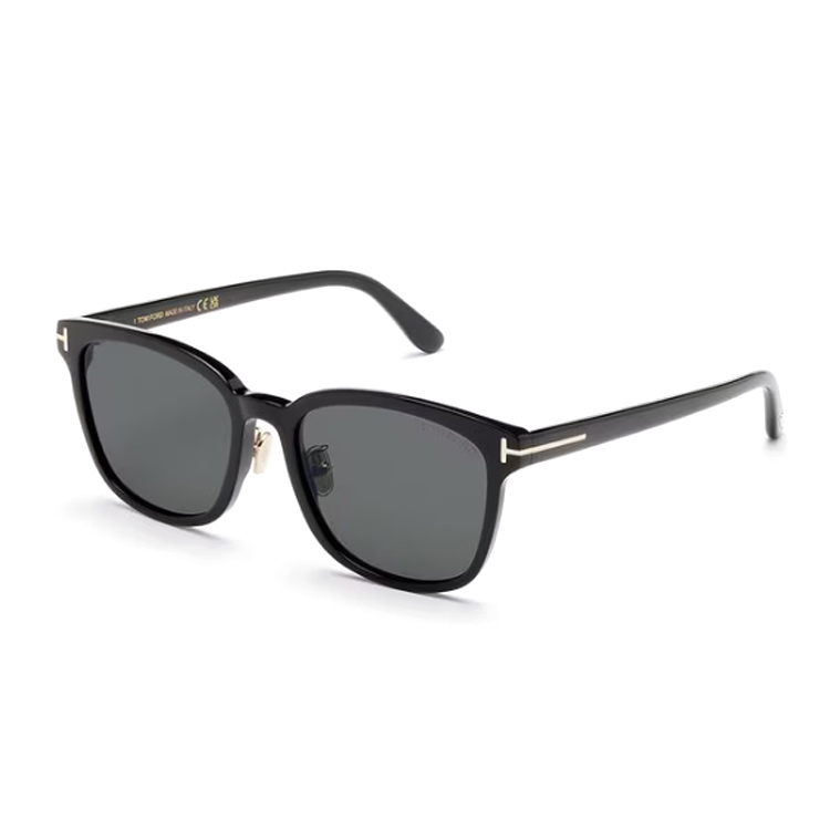 

TOM FORD Ацетатные прямоугольные солнцезащитные очки TF Unisex Black, Black