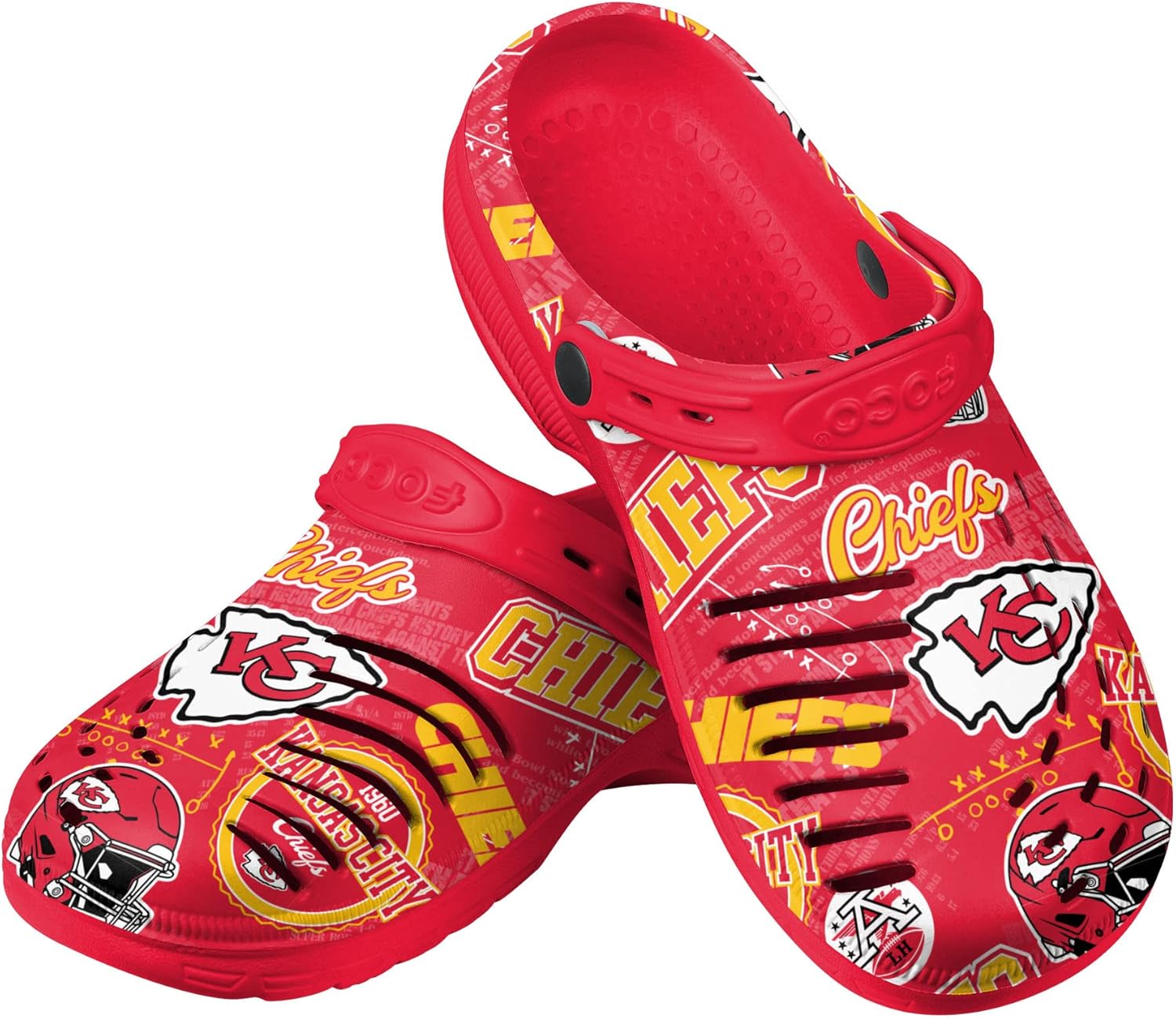 

Сабо с ремешком FOCO Arizona Cardinals NFL для мужчин с историческим принтом, Kansas City Chiefs Historic Print With Strap