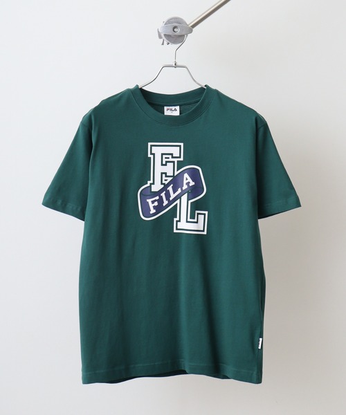 

Футболка из хлопка с вышитым логотипом и карманом FILA, зеленый