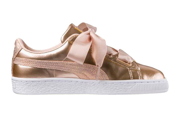 Кроссовки basket heart lunar lux 'cream tan' Puma, золотой — фото 2