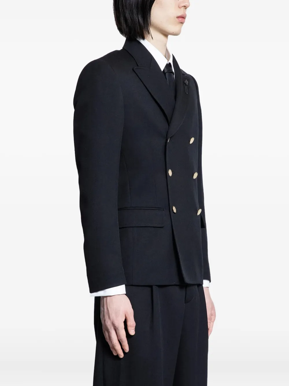 

Двубортный блейзер Lardini, черный