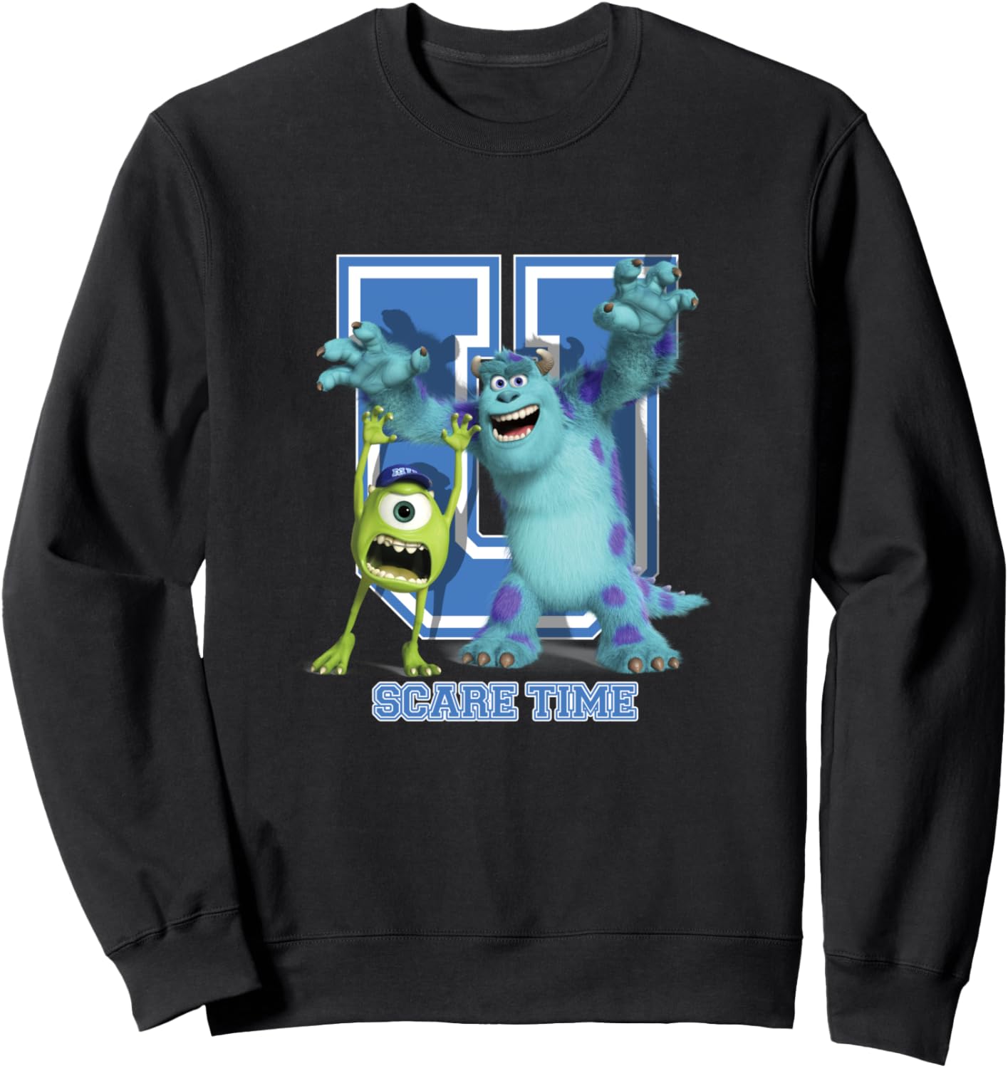 

Толстовка с логотипом Disney Pixar Monsters University Scartime Mike Sally, черный