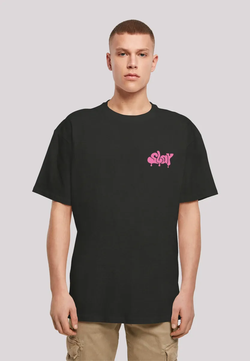 

Футболка F4NT4STIC "SLAY Youth Word Pink", принт, черный