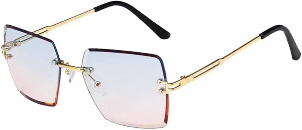 

Солнцезащитные очки с защитой UV400 | Металлическая оправа, цветные линзы | Для женщин и мужчин, для занятий спортом на открытом воздухе и вождения DSVIGF, Gold Blue Pink