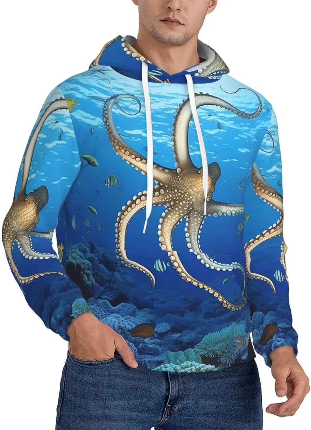 

Мужская флисовая толстовка с капюшоном Marine Biology KKLWEGU