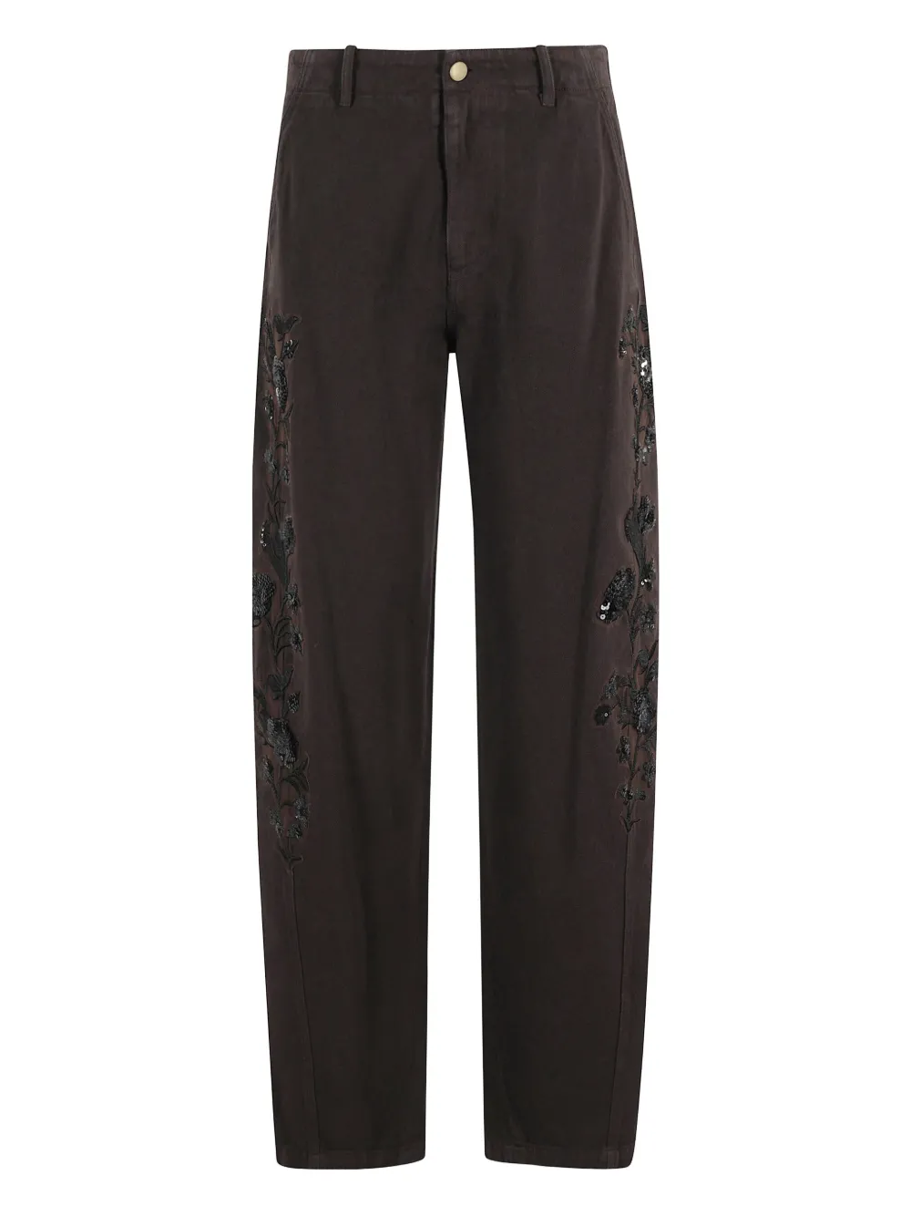 

Брюки прямого кроя ERMANNO FIRENZE, коричневый