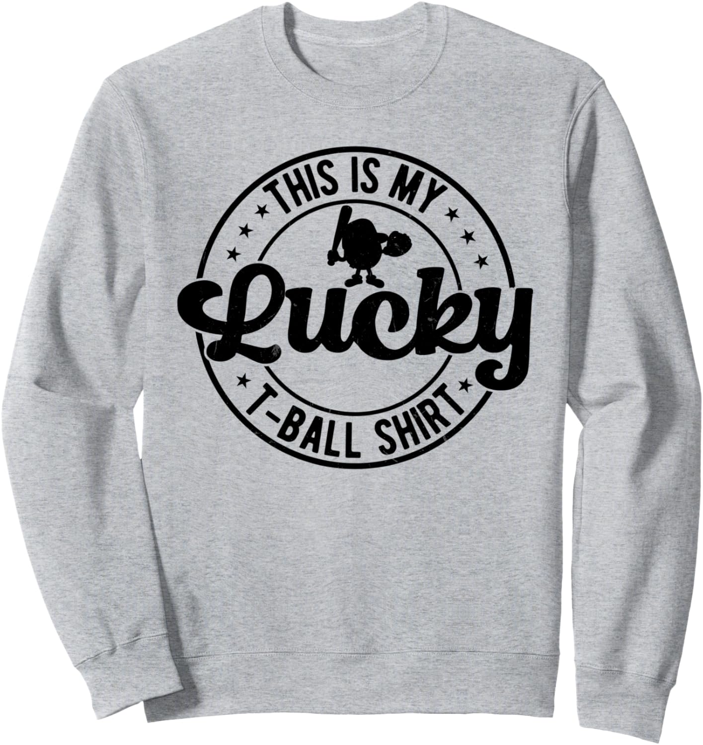 

Это моя счастливая толстовка - для игрока в ти-бол. Толстовка Teeball Equipment Tee-Ball Game, серый