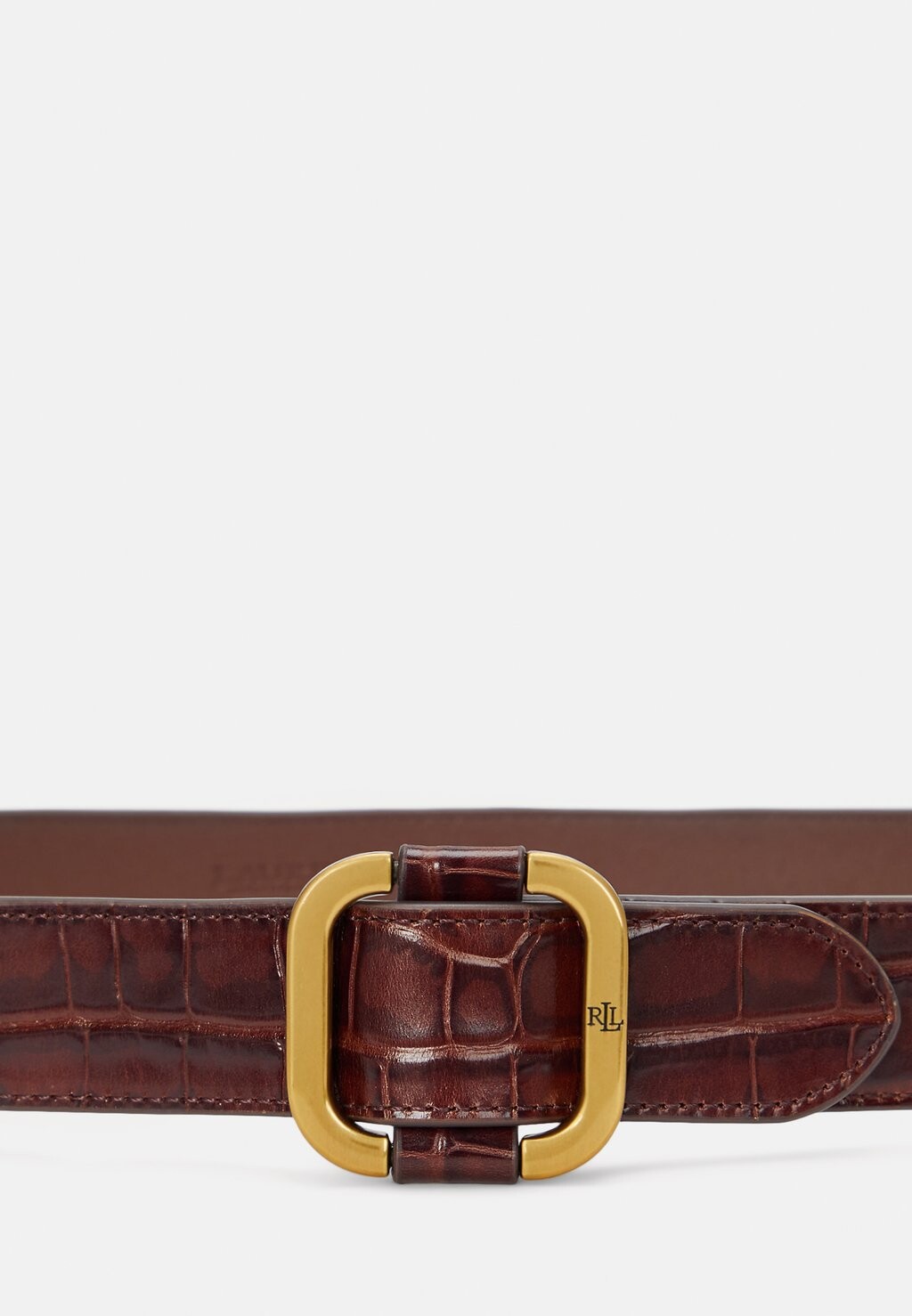 

Пояс SLIDE BUCKLE CROC EMBOSSED LEATHER BELT Lauren Ralph Lauren, темно-коричневый