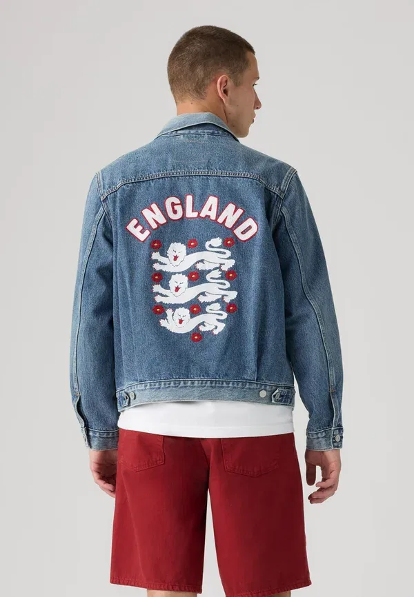 Куртка джинсовая Levi'S Football Type II Trucker Denim Jacket, синий деним — фото 2