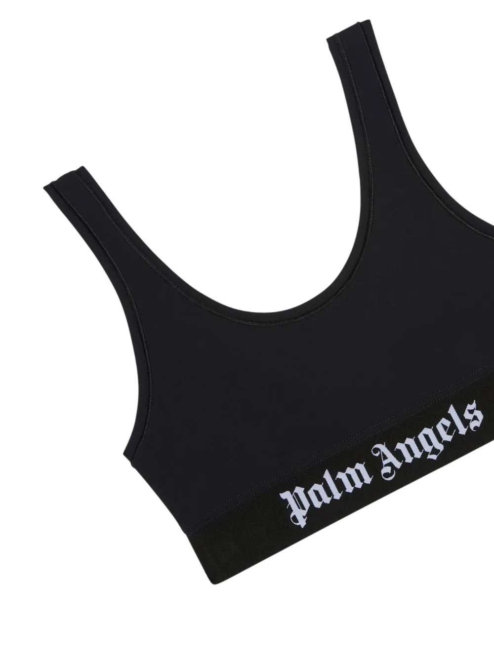 Спортивный бюстгальтер с логотипом PALM ANGELS, черный — фото 2