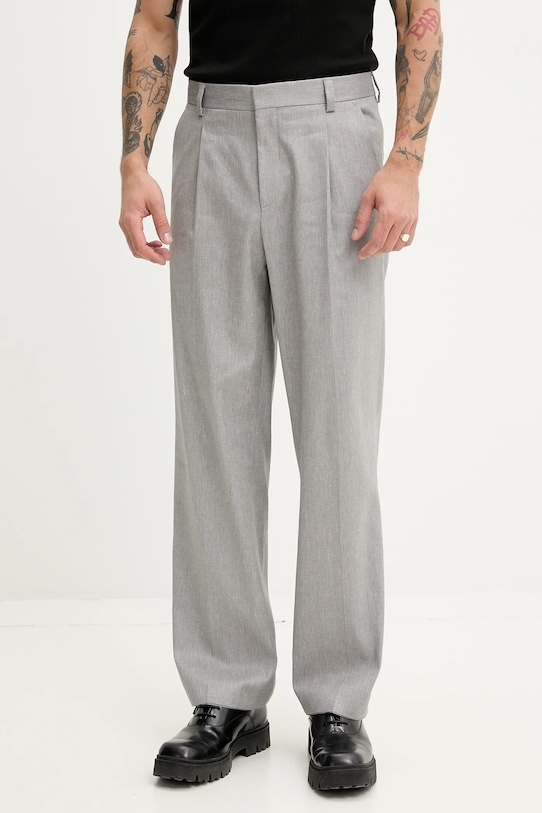 

Брюки с добавлением льна Hugo, серый