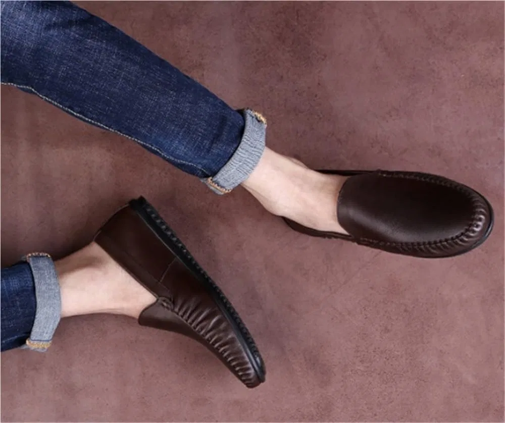 Мокасины Leather Moccasins, коричневый DHFIRUFSHLO — фото 2