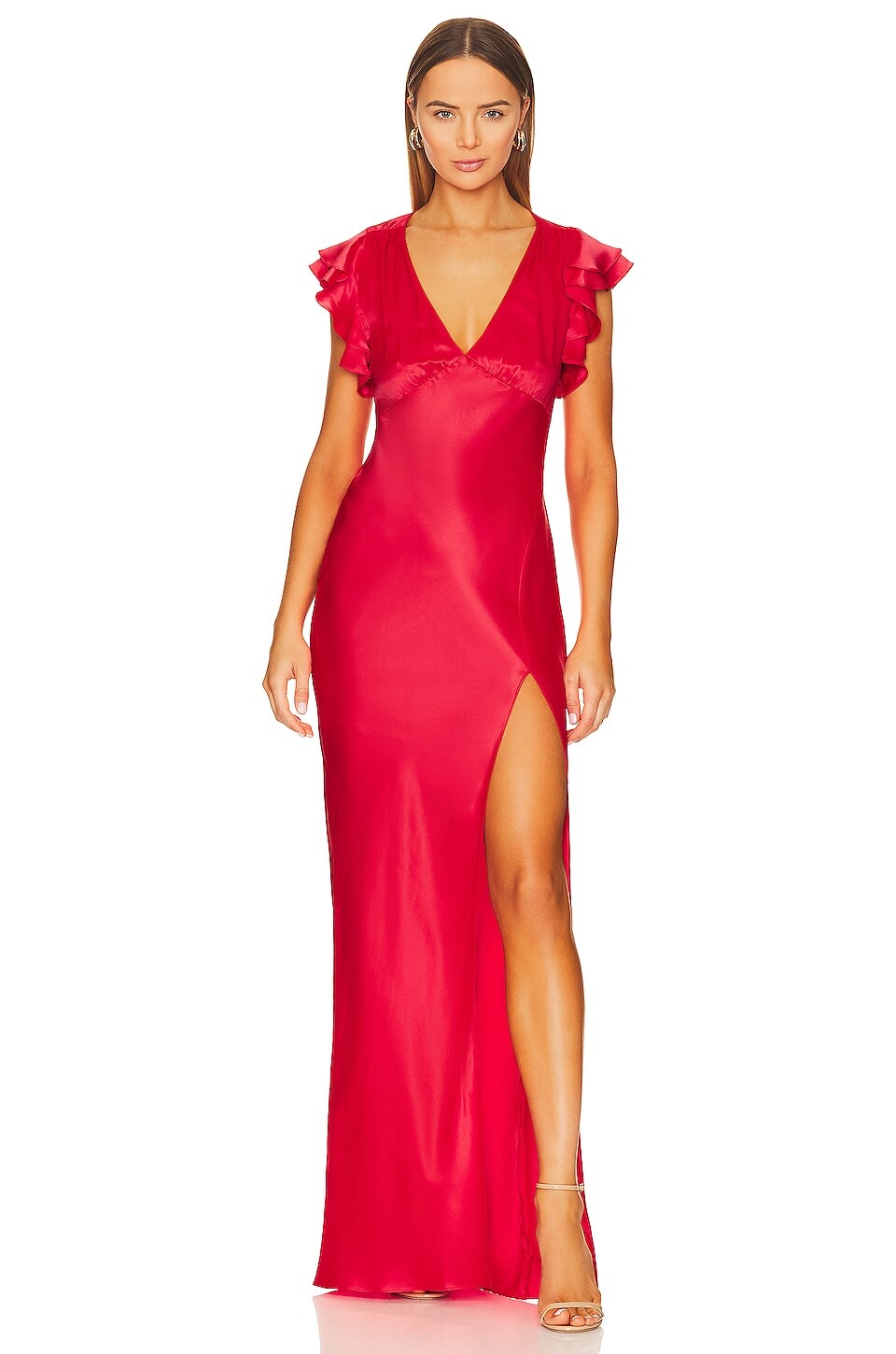 

Платье Amanda Uprichard x REVOLVE Cecelia Gown, цвет Crimson